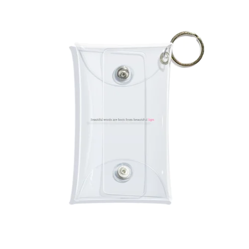 “美しい唇から美しい言葉が生まれる”(forピンクリップlover) Mini Clear Multipurpose Case