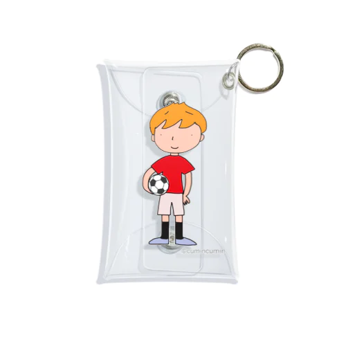 サッカーボールと少年(カラー2)枠なし Mini Clear Multipurpose Case