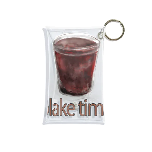 break time（with iced coffee） Mini Clear Multipurpose Case