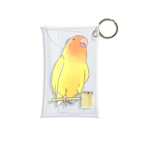 得意げ可愛い　コザクラインコちゃん【まめるりはことり】 Mini Clear Multipurpose Case