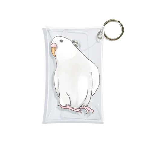 アルビノセキセイインコちゃん【まめるりはことり】 Mini Clear Multipurpose Case