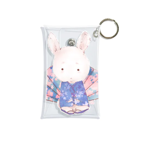 かわいいウサギ Mini Clear Multipurpose Case