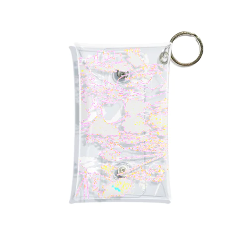 white flowers Mini Clear Multipurpose Case