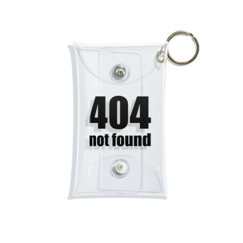 404 not found（黒） ミニクリアマルチケース