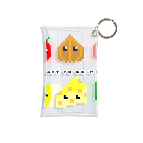 We want to be pizza. Mini Clear Multipurpose Case
