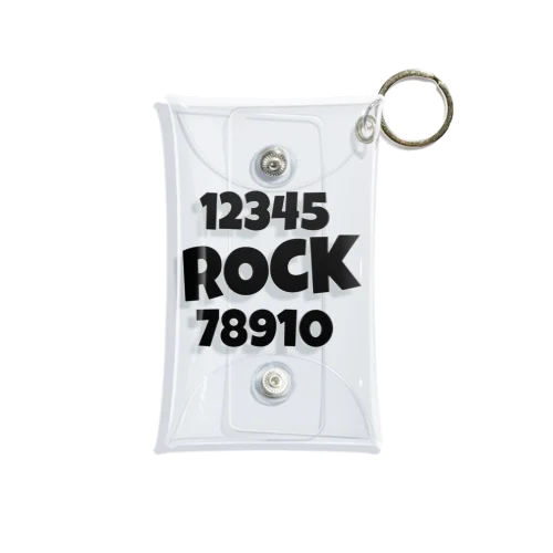 12345ROCK7890 ROCK斜めver Mini Clear Multipurpose Case