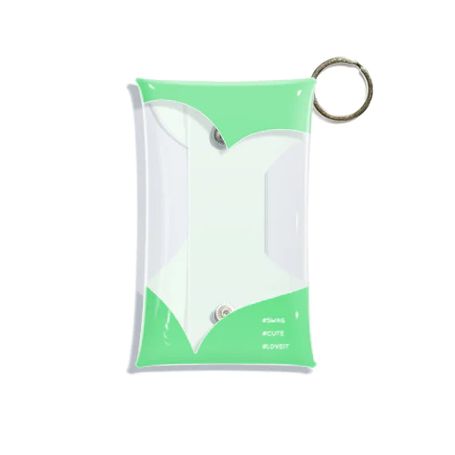 アクスタケース(ハート枠Green) Mini Clear Multipurpose Case