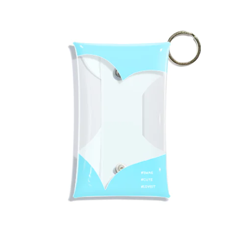 アクスタケース(ハート枠Light Blue) Mini Clear Multipurpose Case