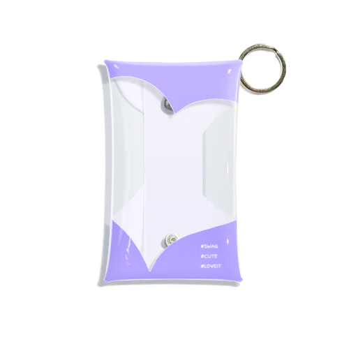 アクスタケース(ハート枠Purple) Mini Clear Multipurpose Case