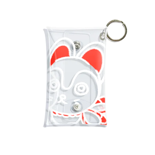 福犬ちゃん　白 Mini Clear Multipurpose Case