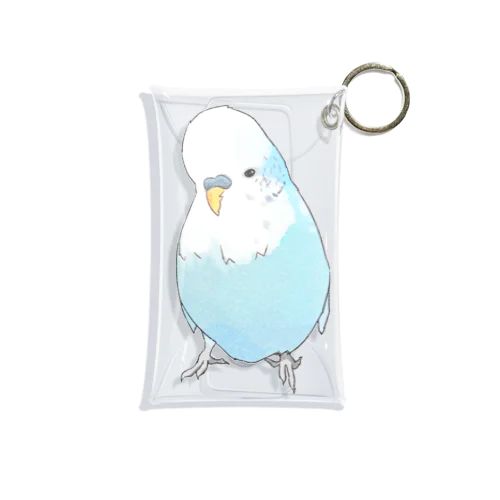 可愛いジャンボセキセイインコ【まめるりはことり】 Mini Clear Multipurpose Case