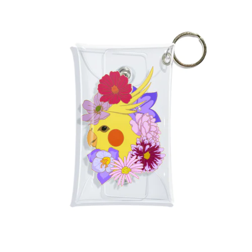 インコと花 Mini Clear Multipurpose Case