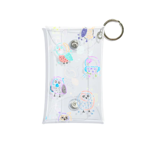 ふくろうさん Mini Clear Multipurpose Case