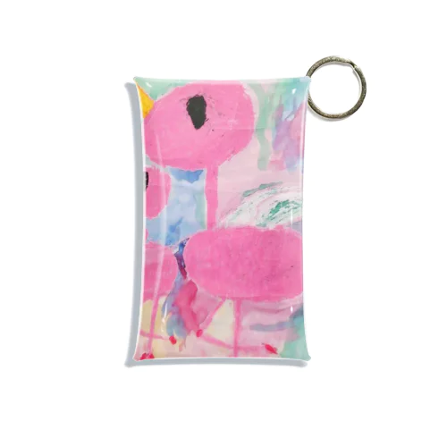 オエカキ_ Flamingo Mini Clear Multipurpose Case