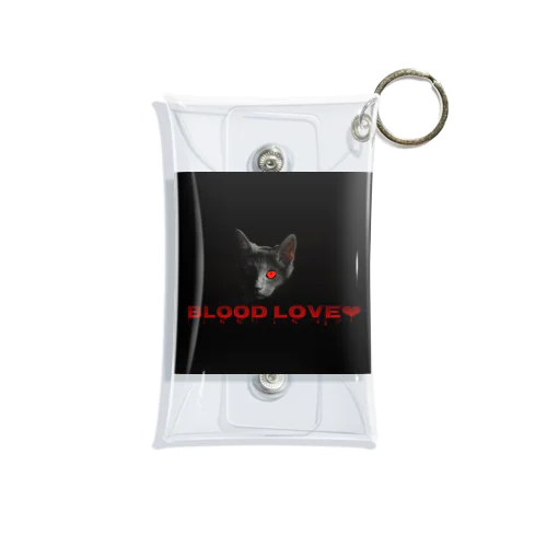 BLOOD  LOVE  CAT Mini Clear Multipurpose Case