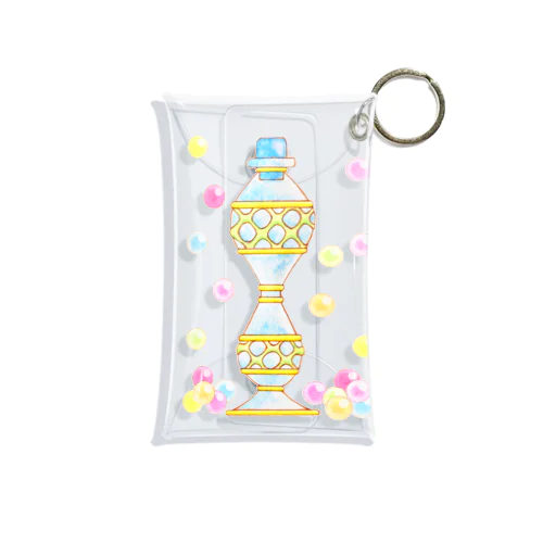 魔法少女の不思議な香水瓶と魔法玉石 ブルー Mini Clear Multipurpose Case