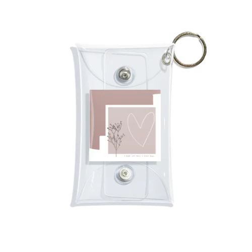 かすみ草 heart Mini Clear Multipurpose Case