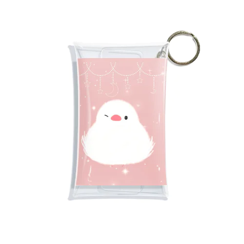 ウインク文鳥さん💕 Mini Clear Multipurpose Case