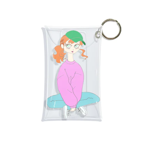 カラフルポップガール  背景抜きバージョン Mini Clear Multipurpose Case