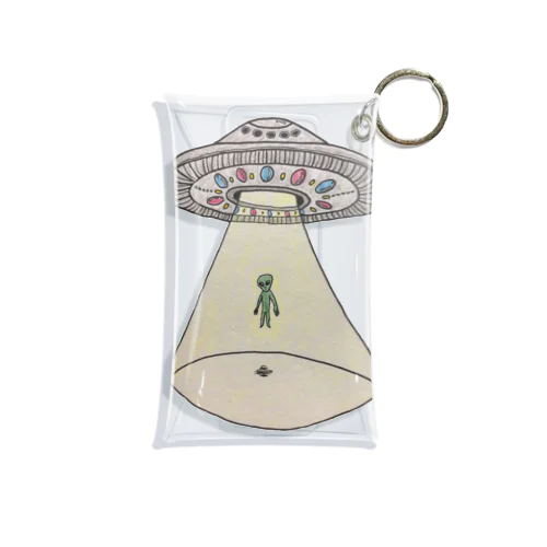 UFOから宇宙人 Mini Clear Multipurpose Case