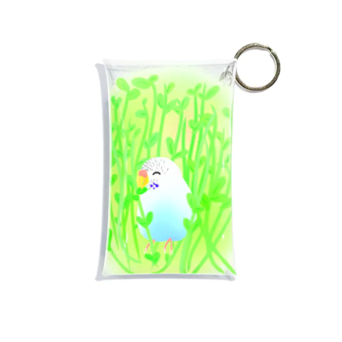 豆苗まみれのセキセイちゃん Mini Clear Multipurpose Case