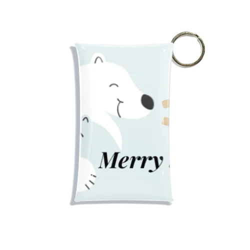 白北極クマちゃん【Xmas】 Mini Clear Multipurpose Case