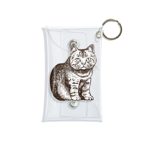 ばあちゃん家の猫(濃色用) Mini Clear Multipurpose Case