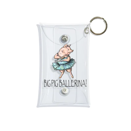 Big Pig Ballerina  Mini Clear Multipurpose Case