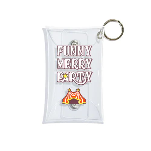 LOGO A　【FUNNY MERRY PARTY】  Mini Clear Multipurpose Case