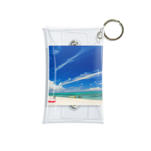 白い砂浜とビーチ Mini Clear Multipurpose Case