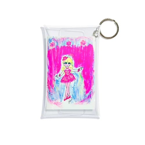 ピンクMerry-go-round Mini Clear Multipurpose Case