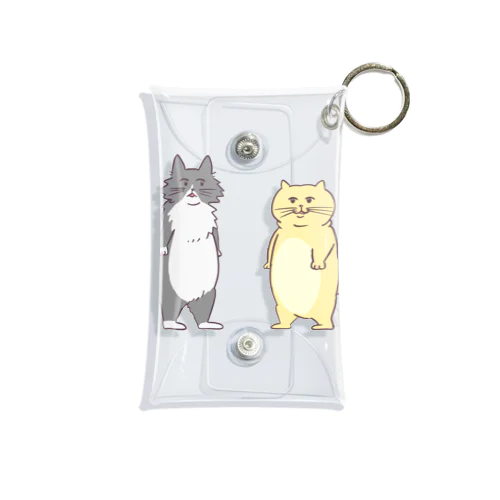 モフモフキャット&ムチムチキャット Mini Clear Multipurpose Case