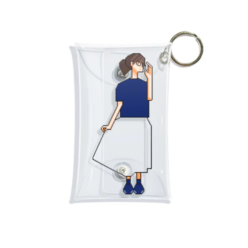 透明なスカートの女の子 Mini Clear Multipurpose Case