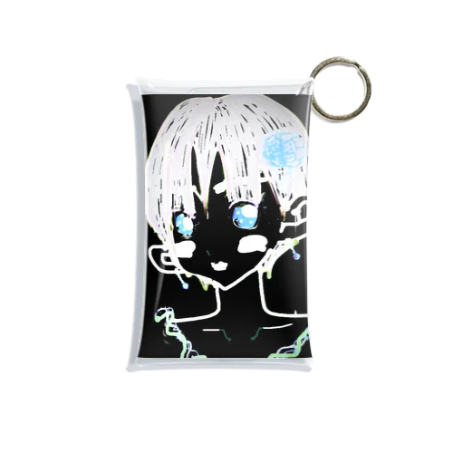 水色女の子 Mini Clear Multipurpose Case