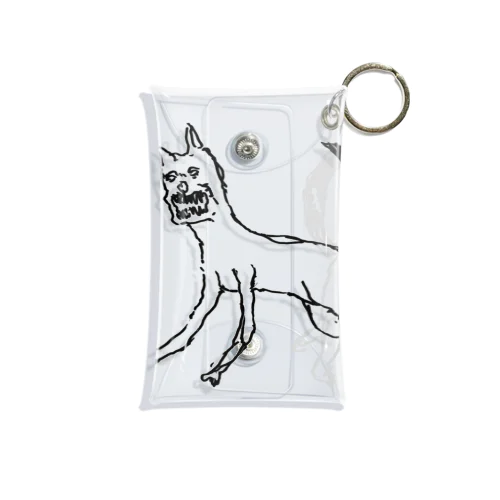 犬ガブガブ Mini Clear Multipurpose Case