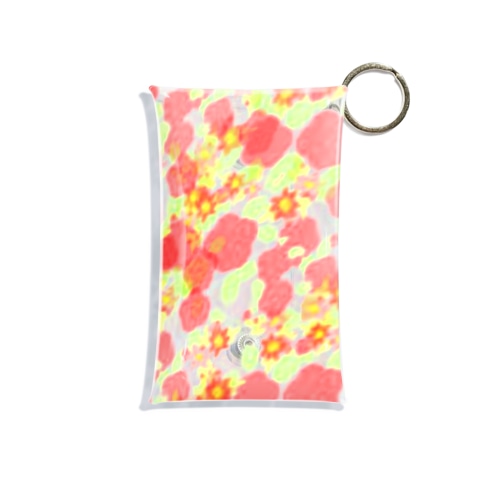 レトロな家具にありがちな花 Mini Clear Multipurpose Case