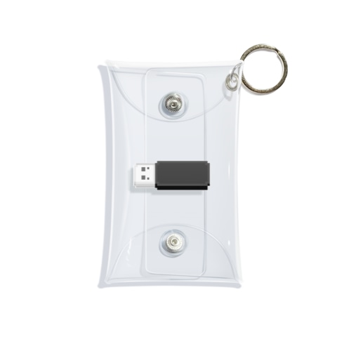 USB（のような）柄 Mini Clear Multipurpose Case