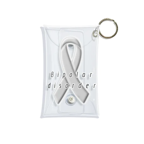 双極性障害 (Bipolar disorder) シルバーリボン Mini Clear Multipurpose Case