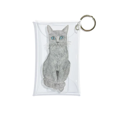 ロシアンブルーだにゃん😻 Mini Clear Multipurpose Case