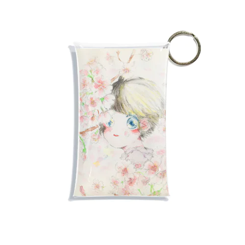 青い桜 Mini Clear Multipurpose Case