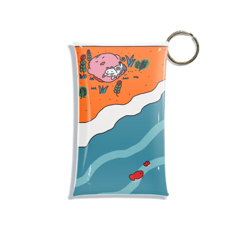 海辺のカッパ 미니 투명 동전 지갑