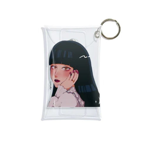 見入る女の子 Mini Clear Multipurpose Case