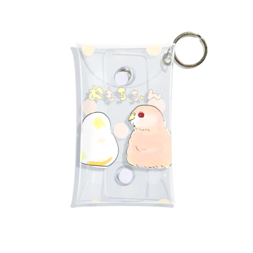 【透明ドット】アキクサインコのおもちちゃん Mini Clear Multipurpose Case