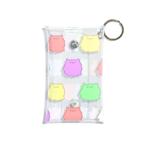 毛玉パターン　カラフル Mini Clear Multipurpose Case