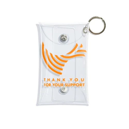 THANK YOU FOR YOUR SUPPORT / ORANGE Mini Clear Multipurpose Case