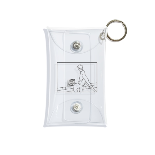#odekake_black Mini Clear Multipurpose Case