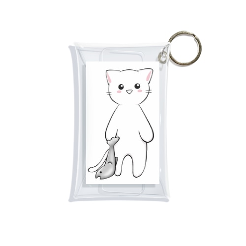 ねことさかなケース Mini Clear Multipurpose Case