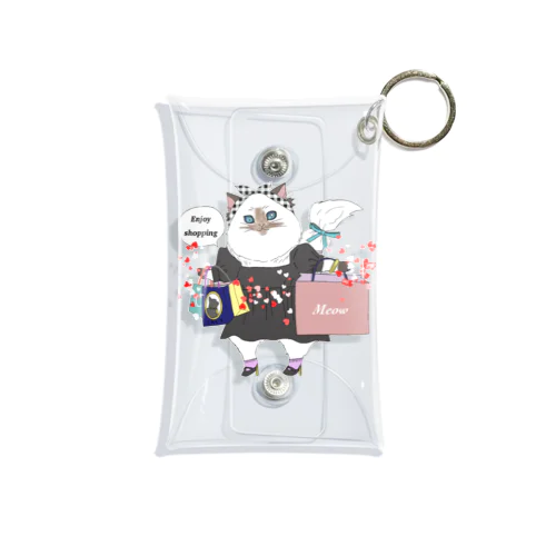 shopping ネコチャン Mini Clear Multipurpose Case