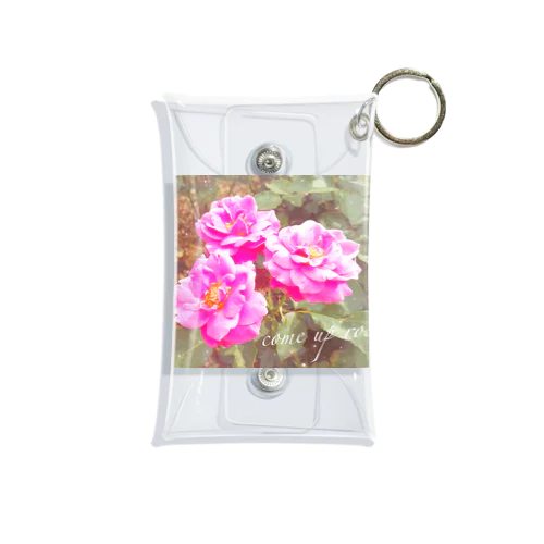 pink Rose Mini Clear Multipurpose Case