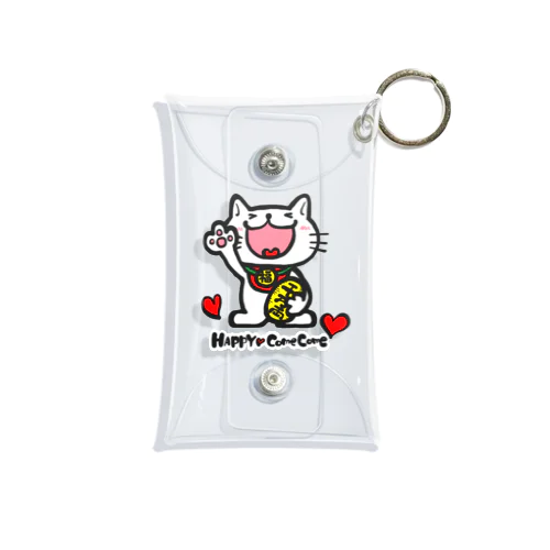 / HAPPYにゃんこ Mini Clear Multipurpose Case